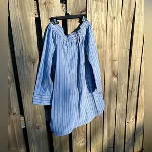 Love J Off the Shoulder Large Striped Tunic